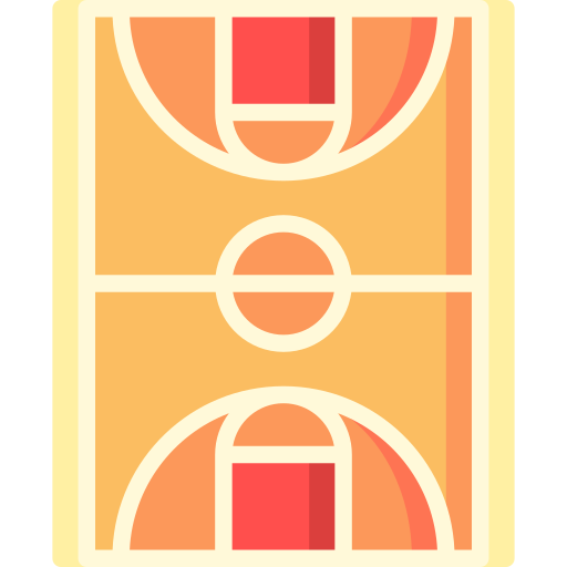 Basketball court icon for dynamic leagues