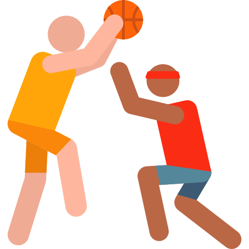 Basketball player strategy icon