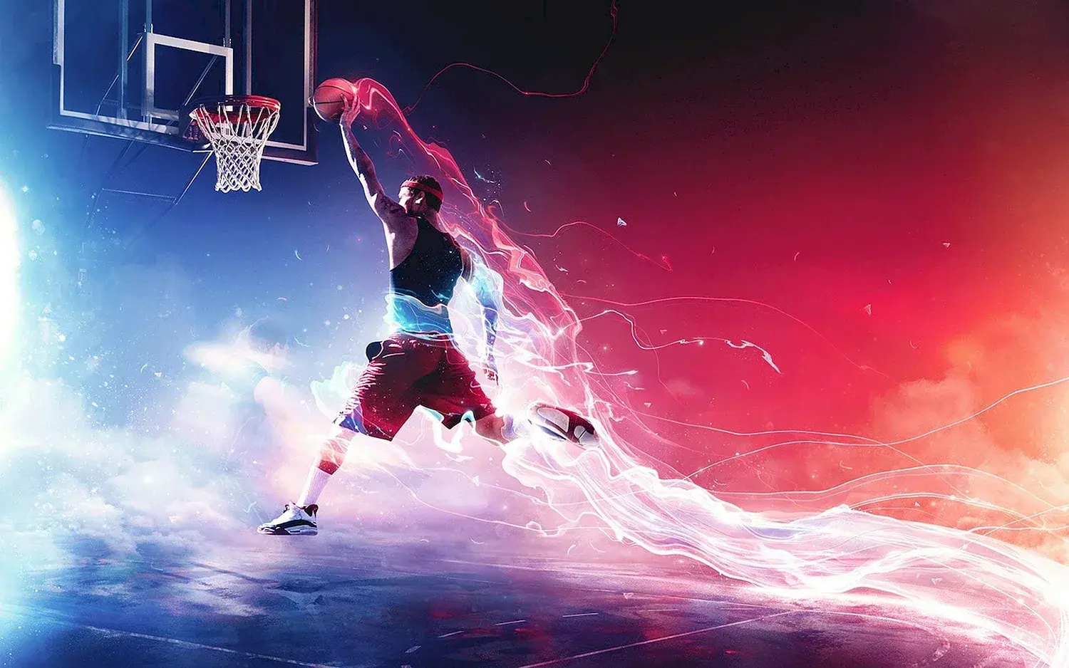 Basketball player dunking - Fantasy Sports Action